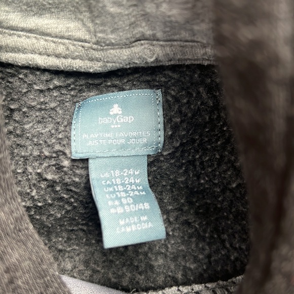 Gap hoodie boys toddler gray 18-24 months - Picture 3 of 4